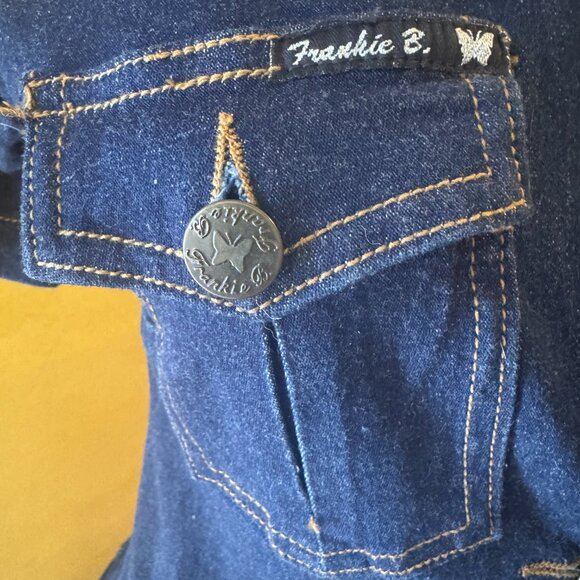 Frankie B. Vintage 90s Denim Jumpsuit | Medium - Picture 8 of 15